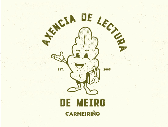 logotipo da mascota carmeiriño da axencia de lectura de Meiro