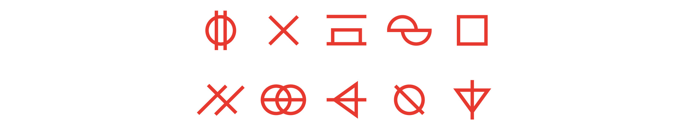 imaxe cos dez iconos deseñados para o disco ilegal