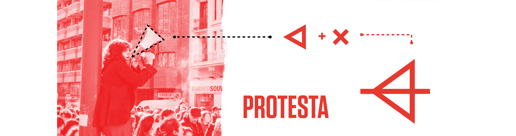 desenvolvemento do icono de protesta para o disco ilegal
